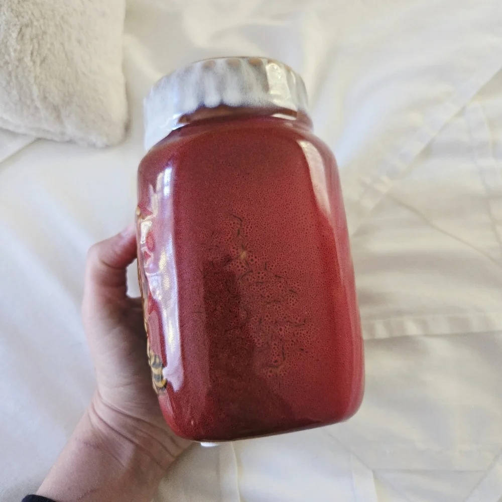 Vintage Handpainted Thanksgiving Turkey Mason Jar
